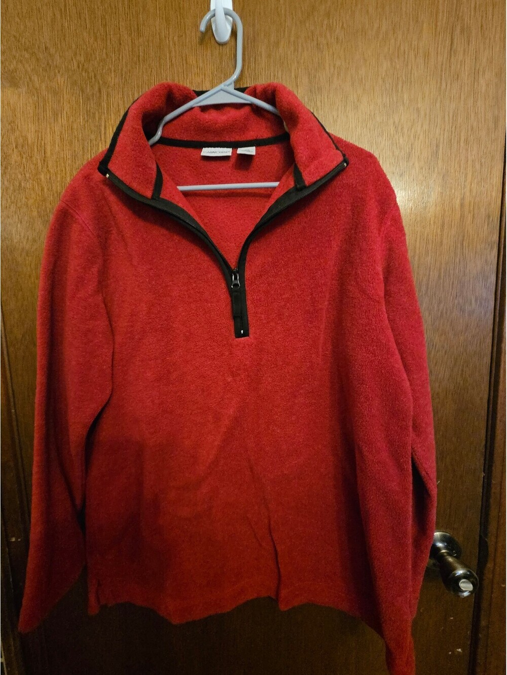 Cabin Creek Fleece Quarter-Zip Pullover Jacket, Size Large
